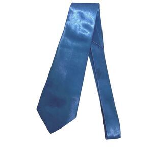 #6696 Town Craft Solid Blue Mens Necktie, Tie